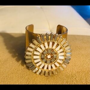 Gold Tone Cuff Bracelet - Handmade One of a Kind New